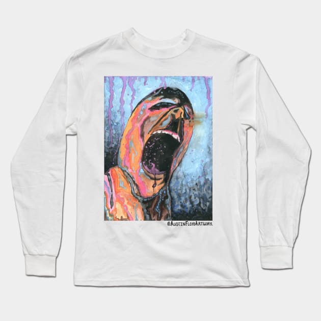 Series of Screams - Pain Long Sleeve T-Shirt by Austin Floyd Artwork